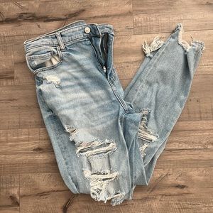 American eagle distressed mom jeans 12 long